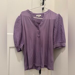 Another Love Purple Button-Down Blouse
